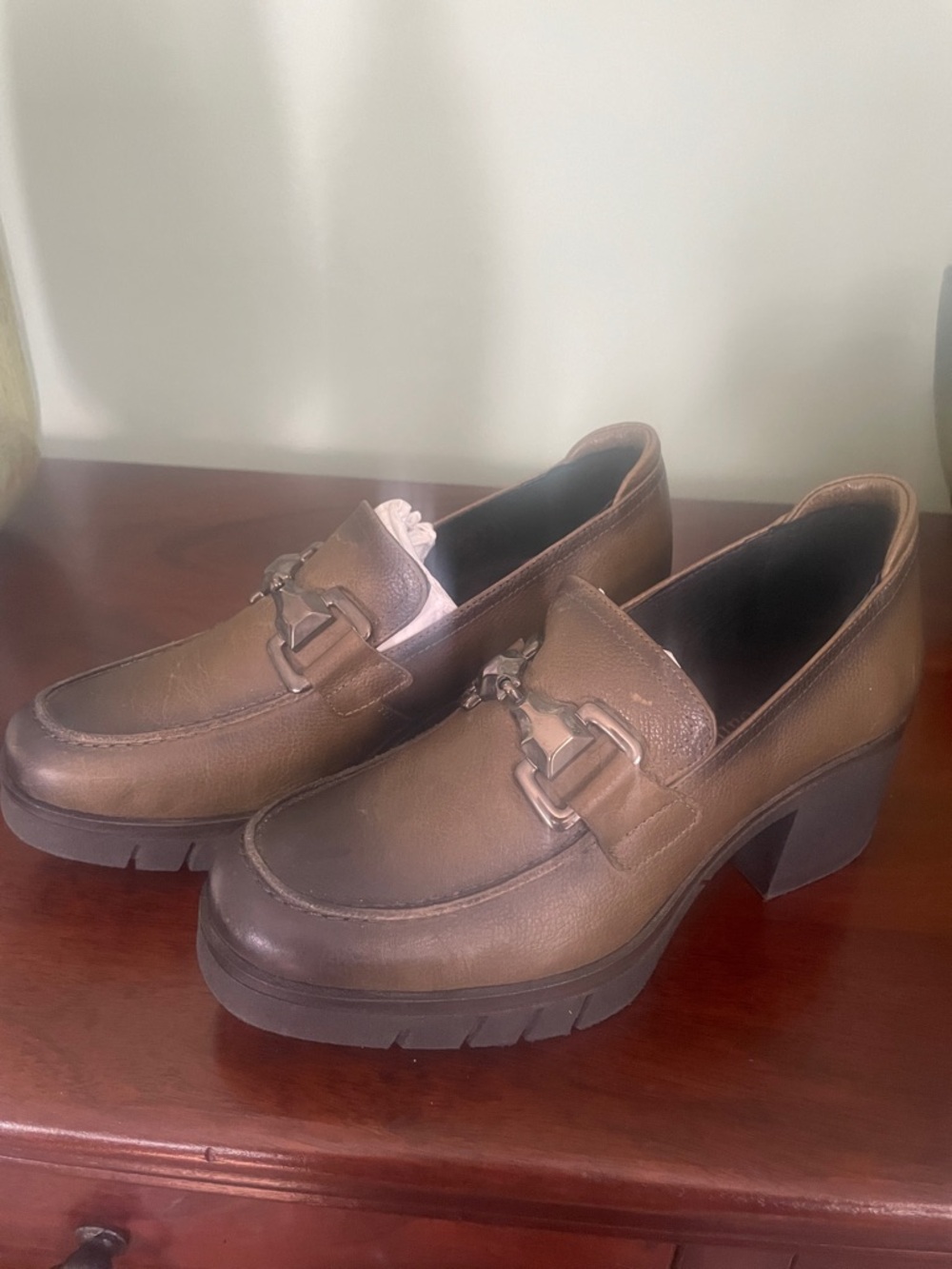 Women’s Lug Sole Loafers with Heel